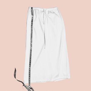 PACER Long Skirt White size Large sweatshirt material feel